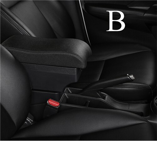 For BMW MINI Cooper R50 R52 R53 R56 R57 R58 F55 F56 F57 Countryman R60 F60Central Armrest Storage Box Modification Accessories: B Black  black line