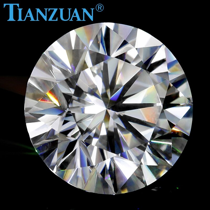 6.5mm df cor branco redondo brilhante corte moissanite solta pedras preciosas pedra