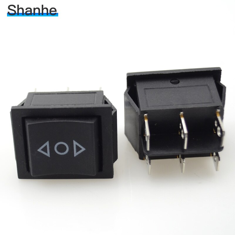 Super Brass 6 Pins ! momentary rocker switch double sides spring return to middle after released