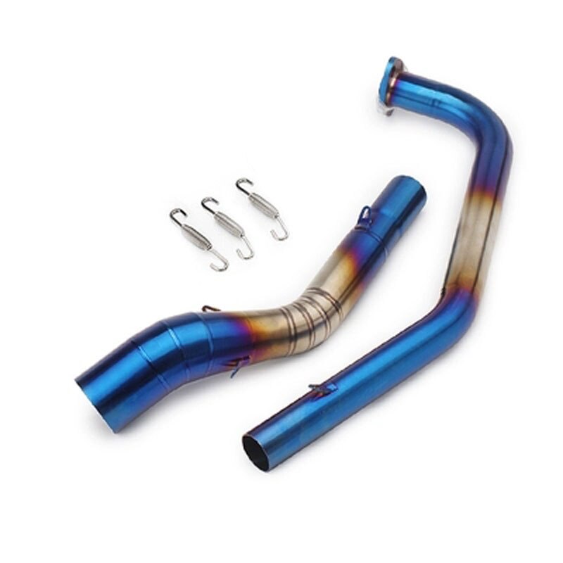 Motorrad Auspuff Für Yamaha YZF R15 R125 V3 - YZF-R15 MT 125 19 18 Schalldämpfer Vorne link-Rohr Flucht: blue