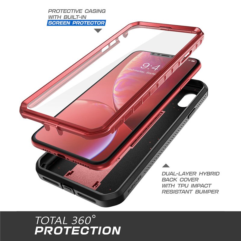 per il iPhone Xs Max SUPCASE Caso 6.5 pollici UB pro pieno-corpo Robusta Cassa della custodia per Armi con costruito-in protezione dello schermo &amp; Cavalletto