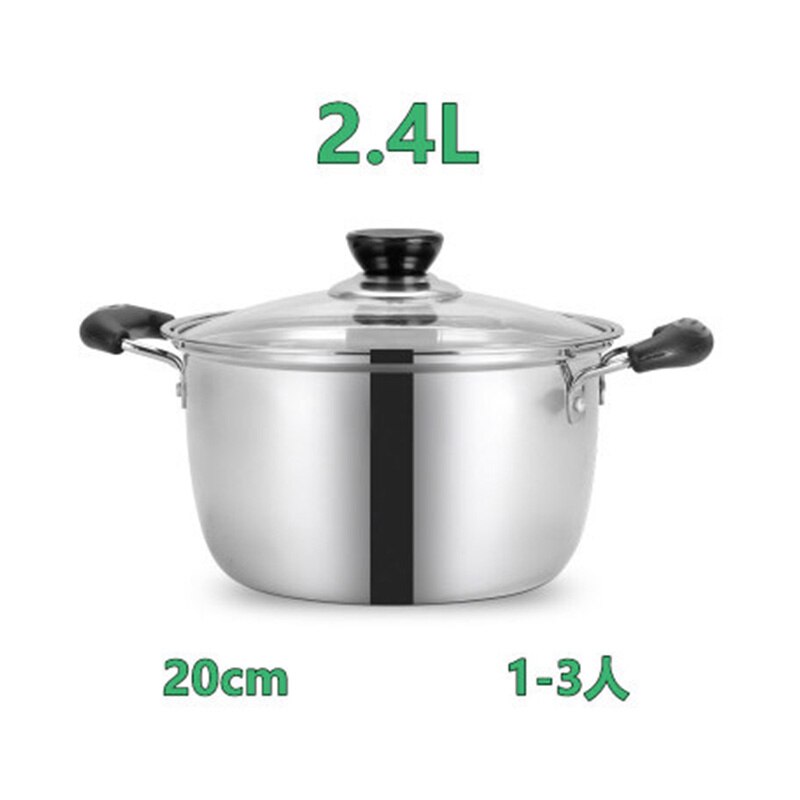 1pcs Double Bottom Pot Soup Pot Multi-purpose Cookware Non-stick Pan Pot Nonmagnetic Cooking: 20CM
