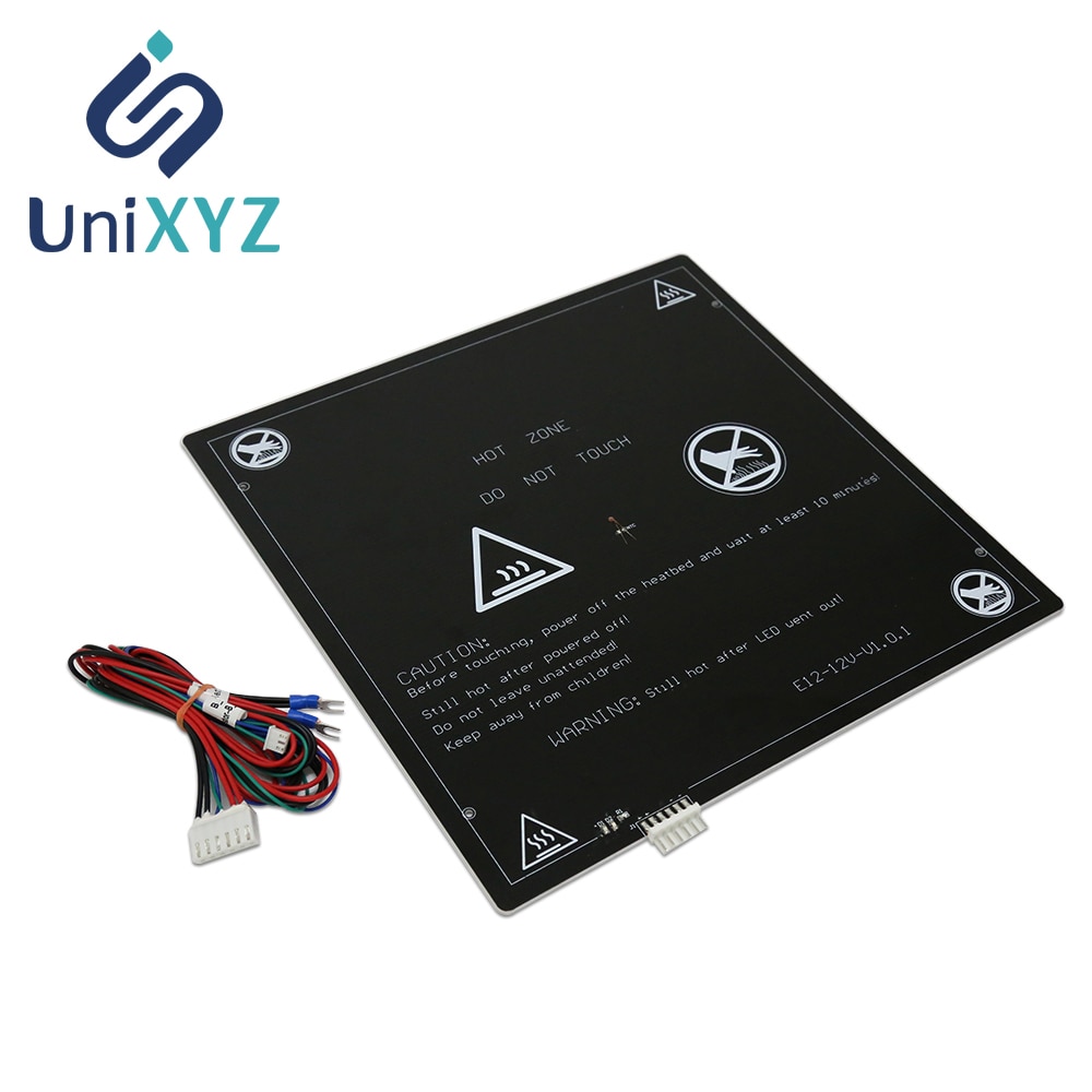 Unixyz MK3 Heatbed 220*220/300*300*3mm aluminium podgrzewane łóżko platformy dla A6 A8 A8 plus E16 E12 ET4 drukarki 3D kuźnia DIY części