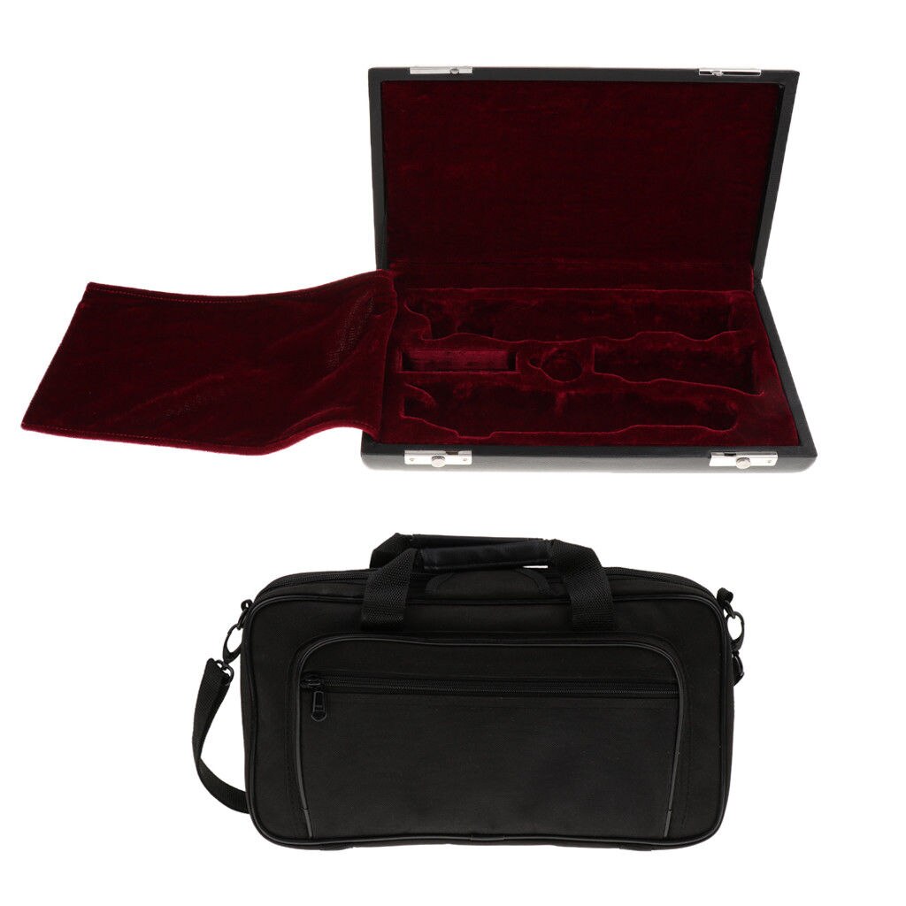 Canvas Hobo Opbergtas met Hard Houten Case Houtblazers Instrument Accessoire