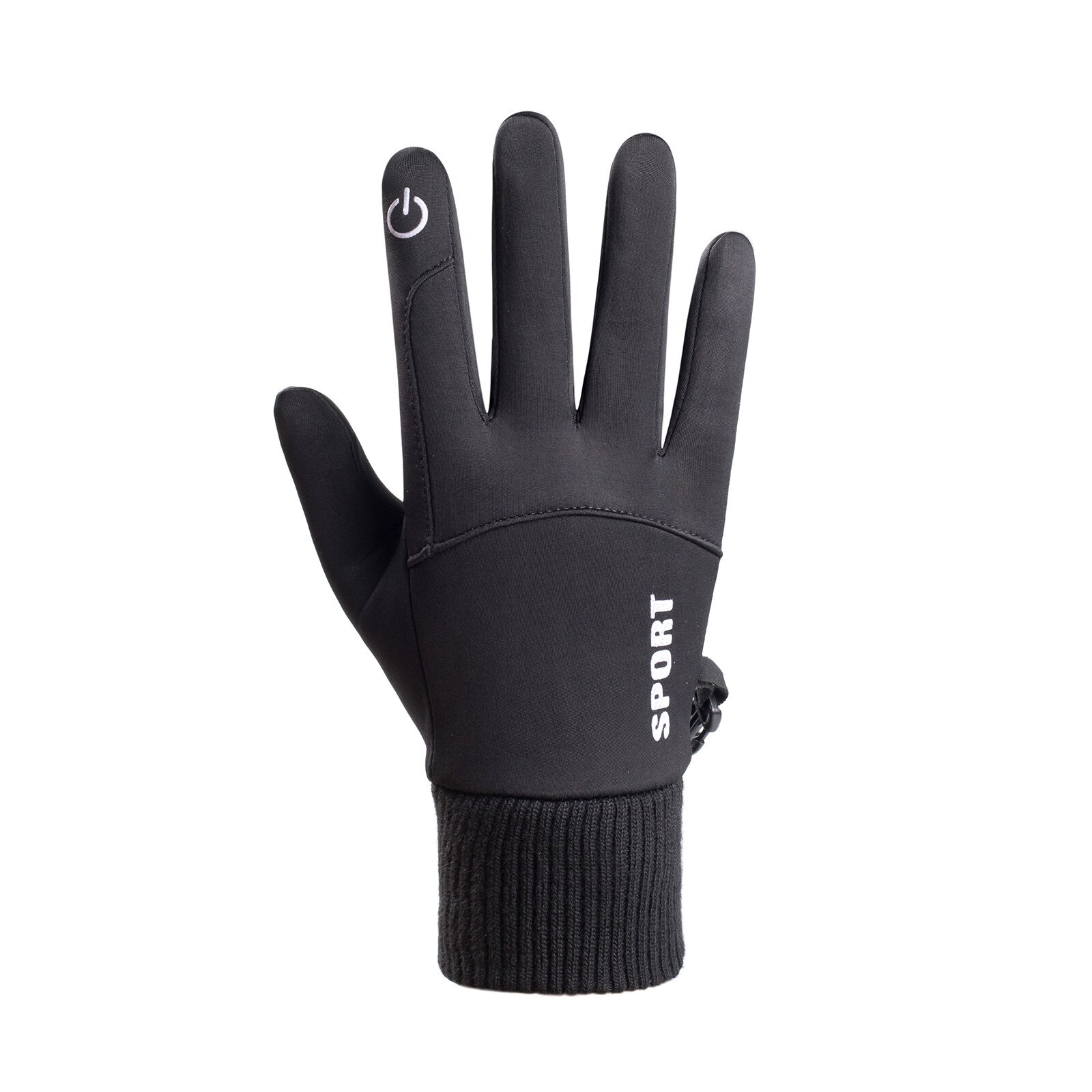 Mannen Winter Handschoenen Warm Touchscreen Handschoenen Winddicht Handschoenen Voor Mannen Handschoenen Gemaakt Van Polyester Vezels En Katoen Koude Handschoenen #40: Black