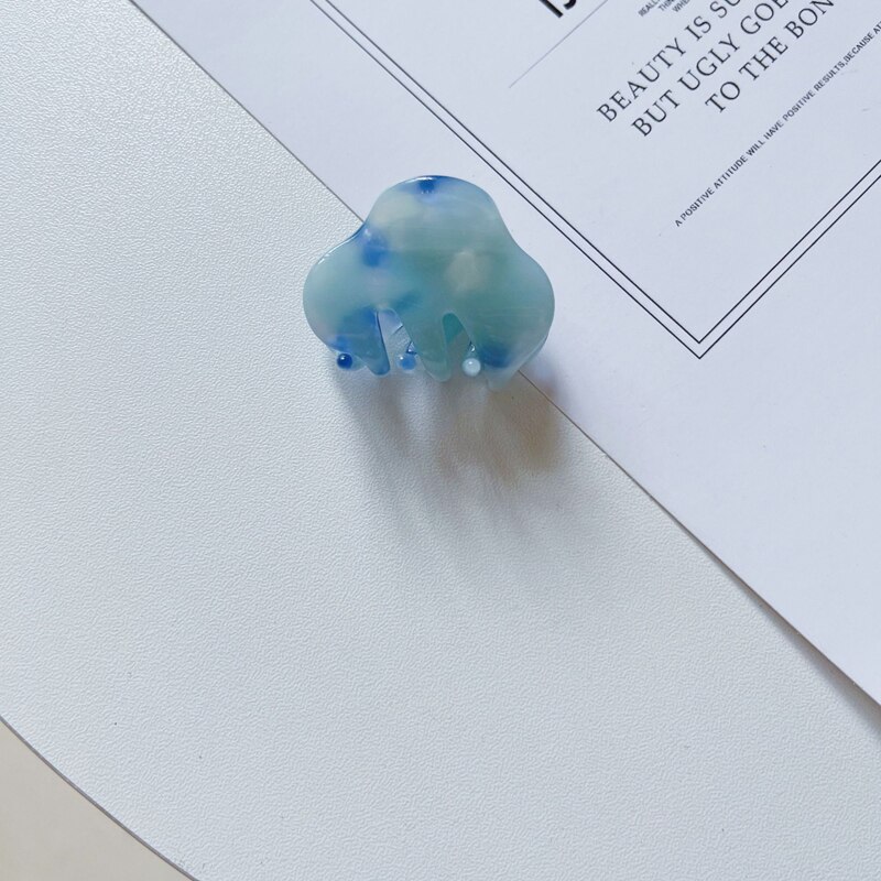 3cm Mini włosy akcesoria chmura w kształcie octanu klamra do włosów dla WomanTortoiseshell Mutiple Barrette akrylowe geometryczne szpilka: 18