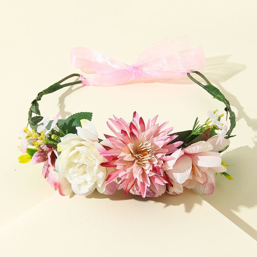 Corona pequeña de flores de girasol para niña, diadema para niña, accesorios para el cabello, tocado para mujer, guirnalda Floral, tocado nupcial: 5