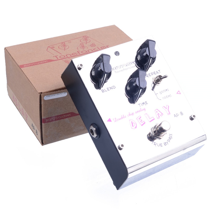 Biyang ToneFancier Series Double Chip Analog Delay Effect Guitar Pedal AD-8 True Bypas with gold pedal Connector
