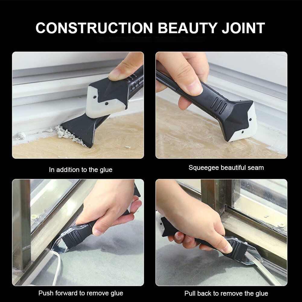 Plastic Scraper 3 in 1 Tool Kit 6pcs/Set Glass Glue Shovel Glue Dead Angle Scraper Knife Shovel Sealant Remover