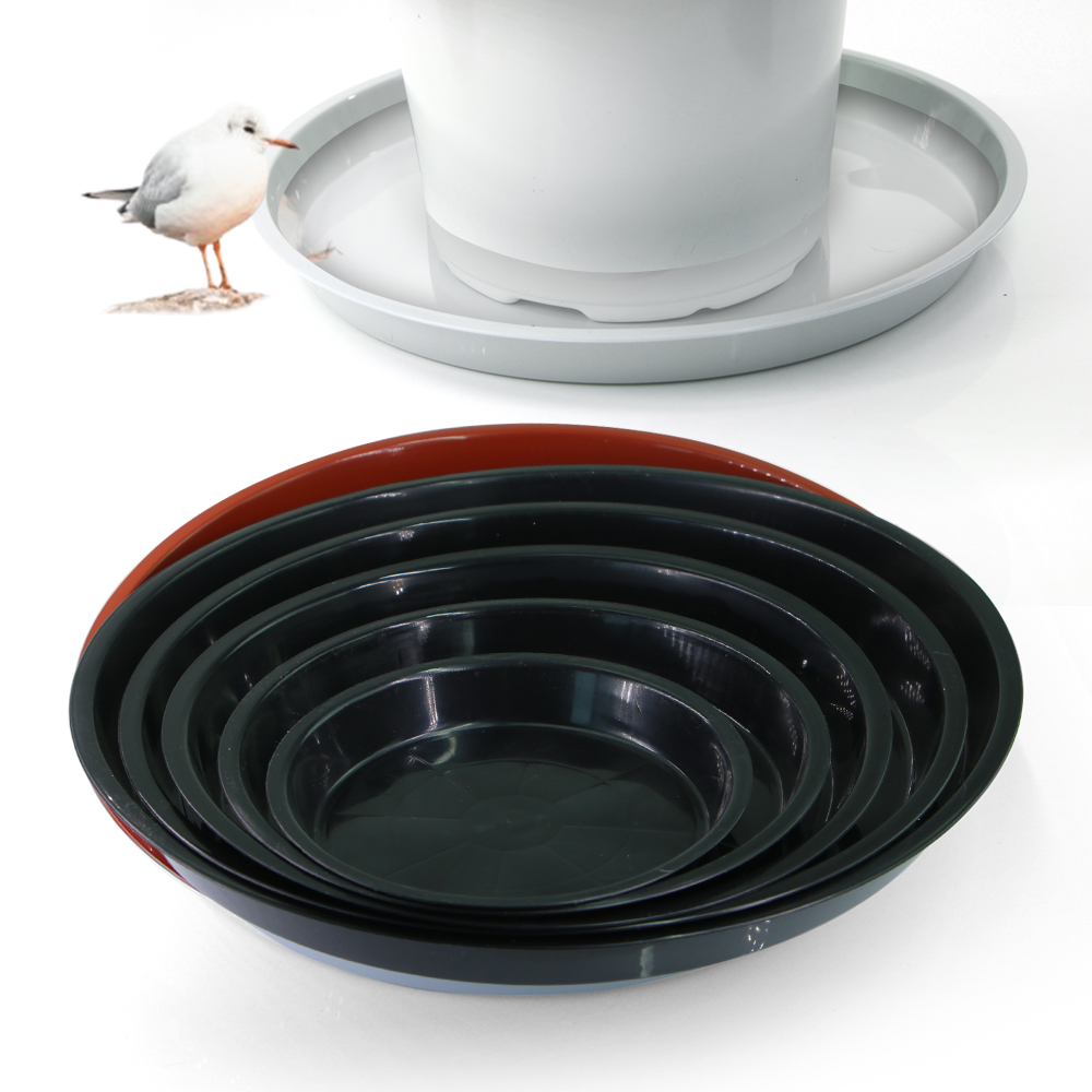 3-5PC Durable Plastic Plant Saucer Brown White Black 14-30cm Round Drip Plant Tray Flower Pot Indoor Outdoor Home Garden Supplie