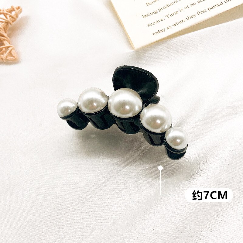 Grote Parel Haar Clips Witte Haarspeld Pinnen En Clips Parel Acryl Grijpen Haar Clips Voor Vrouwen Haarspeld Hoofdtooi Haaraccessoires: 05