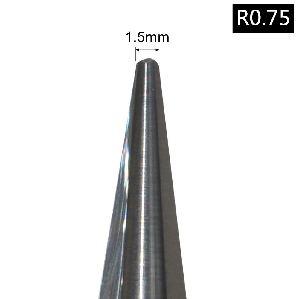 6mm*70L,1pcs Taper Ball nose End Mill,CNC Cone milling Cutter,Solid carbide tool,woodworking router bit: D6xR0.75x70L