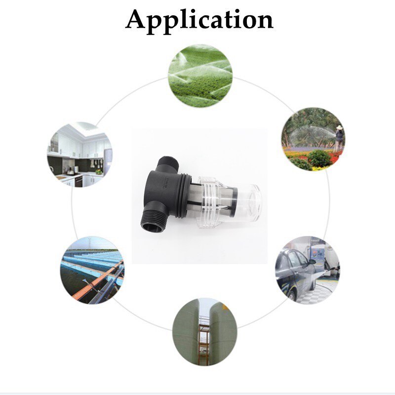 Garden Watering Filter 1&#39;&#39; Male Thread Plastic Irrigation System Impurity Prefilter Aquaculture Household Water Pipe Filter
