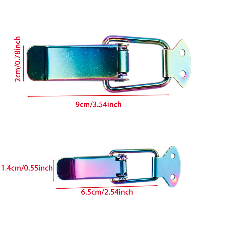 2Pcs Colorful Bumper Security Hook Lock Clip Kit Clip Hasp For Racing Car Truck Hood Quick Release Fasteners