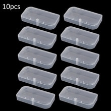 10Pcs Portable Transparent Containers Plastic Clear Storage Boxes With Lids 95x45x20mm Collection Box Mayitr