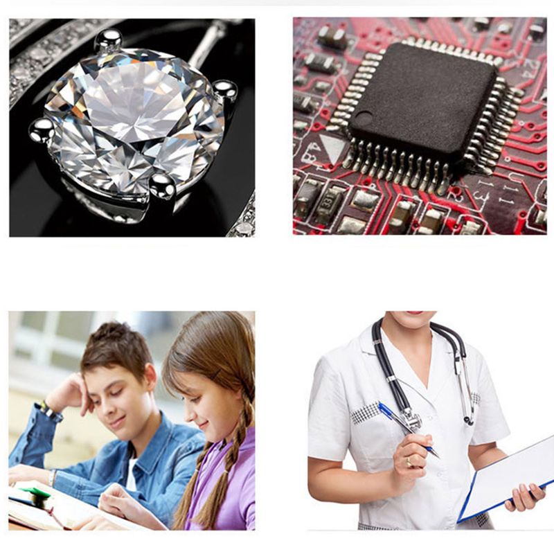 3-in-1 1600X USB Microscope OSX Windows PC Type-C Micro-USB Cell Phone Magnifier 63HF