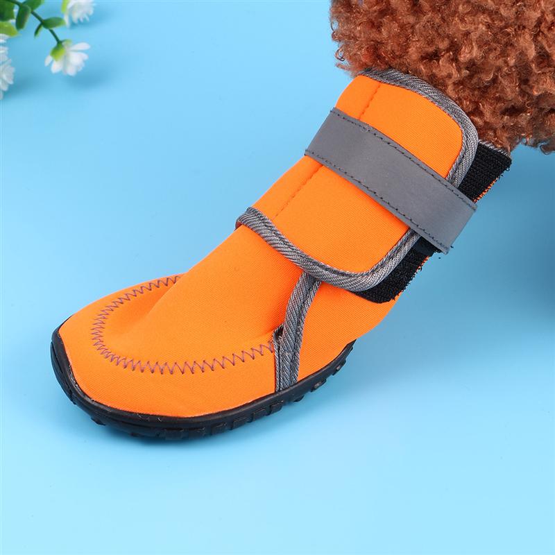 4 pces cão impermeável sapatos antiderrapante macio sola botas tamanho XS-XXL