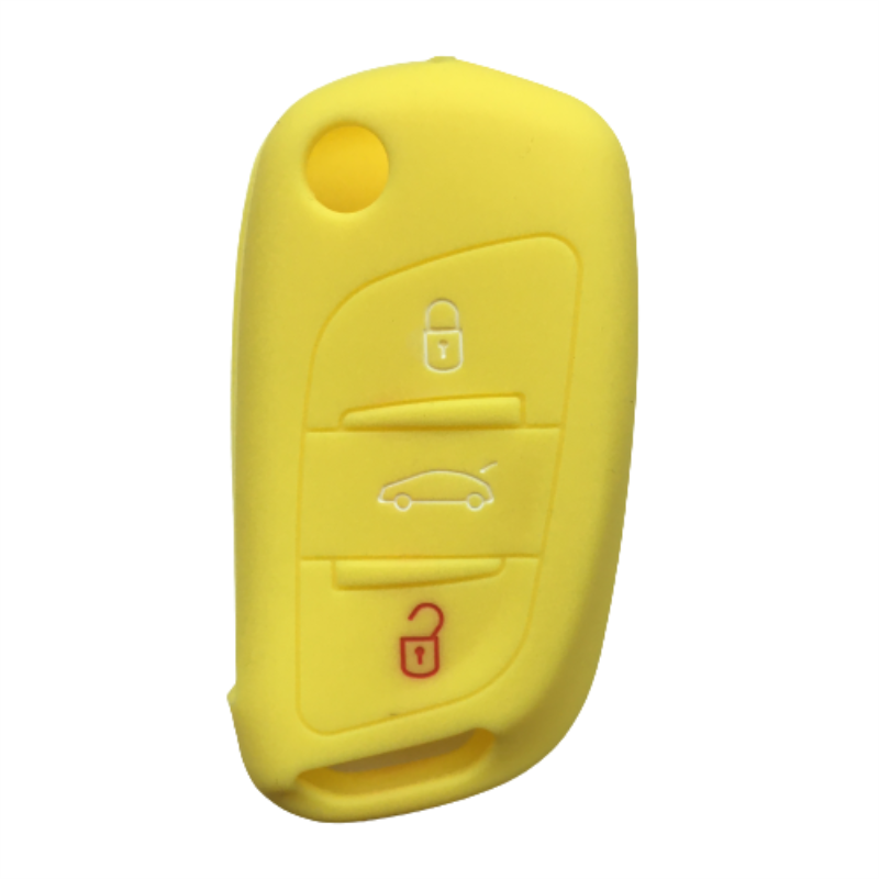 Silikone autokasse cover fob sæt til citroen  c3 c4 picasso  c5 x7 til peugeot 407 308 3008 5008 408 holder auto shell tilbehør