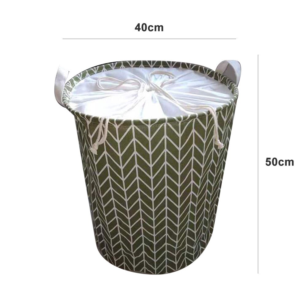 Large Capacity Drawstring Laundry Hamper Canvas Storage Bag Organizer With Handle Bin Folding Collapsible Laundry Basket: J