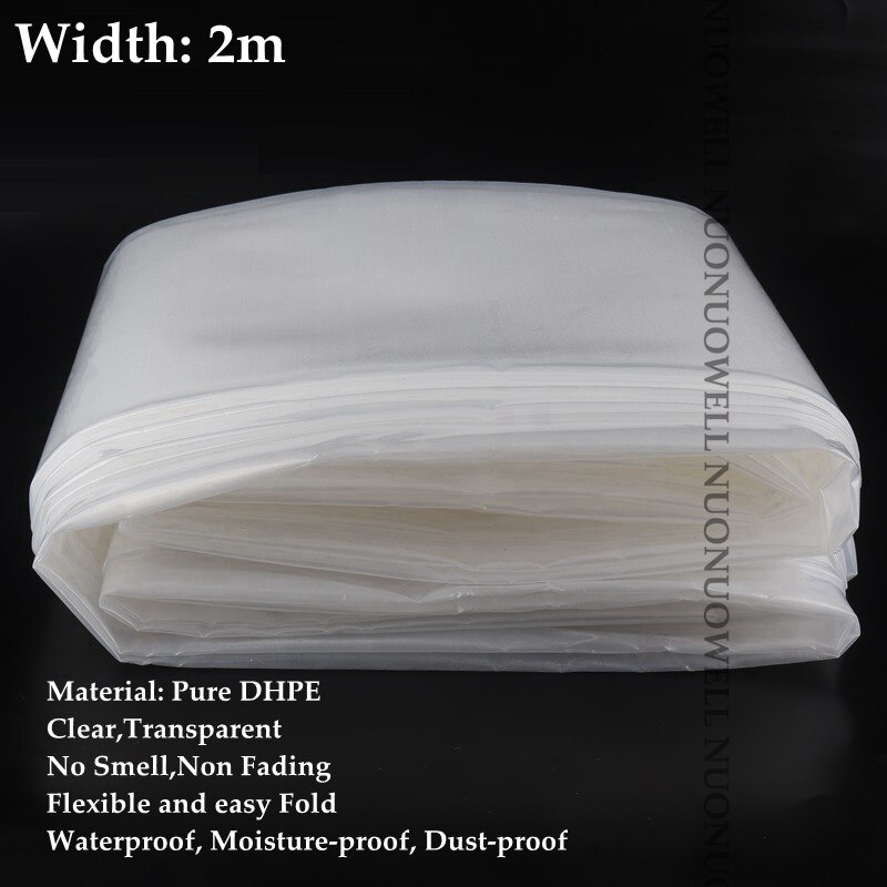 0.14mm Thickened Agricultural Plastic Film Farm Crops Garden Vegetableg PE Protective Film Plants Covering Film Width:2m~12m: Width 2m