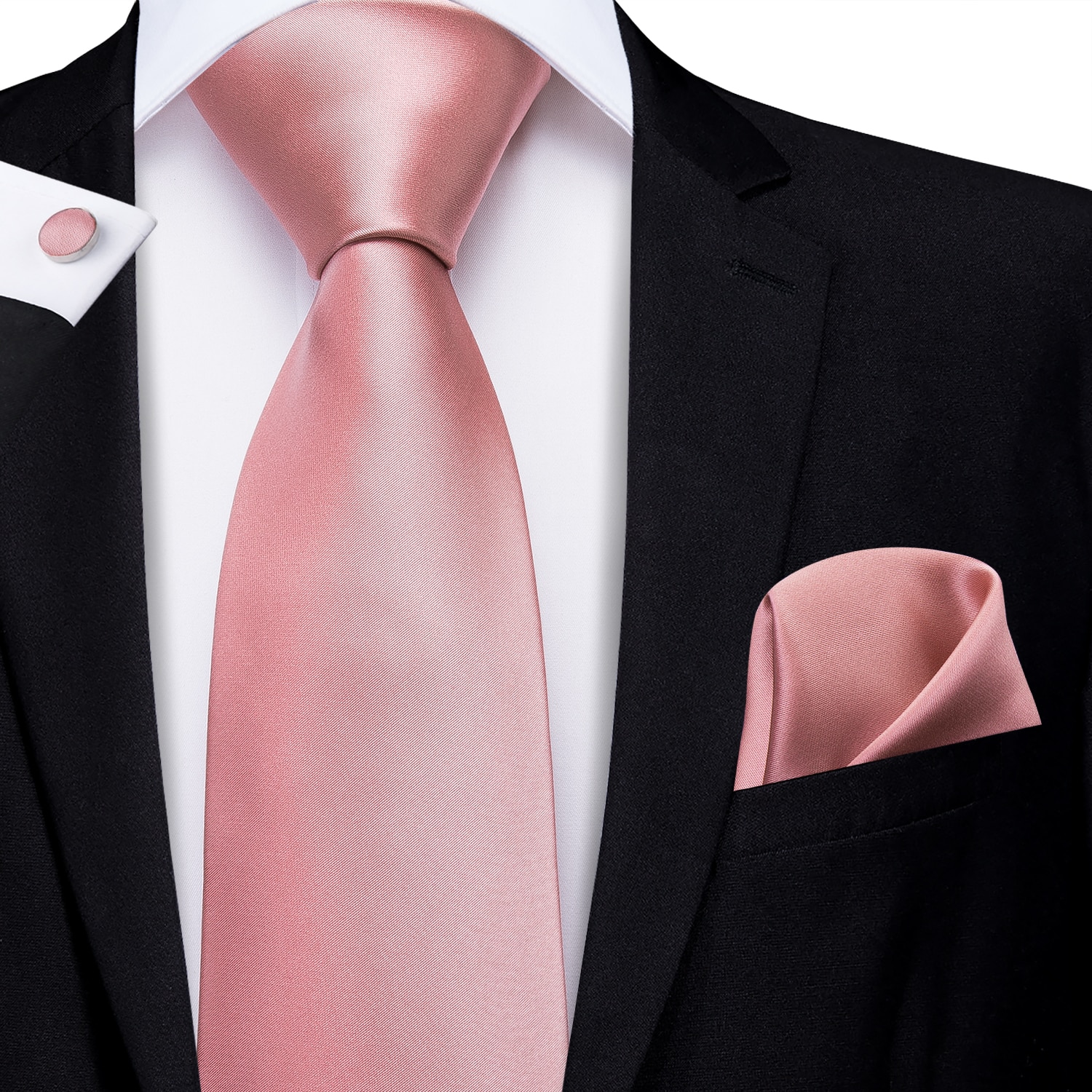 Cravate rouge en corail solide pour hommes | Cravate à Hi-Tie, en soie, style formel, Business, modèle de luxe, cravate de mariage, Gravatas, 100%