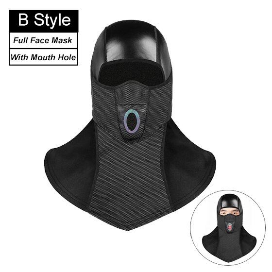 Westen RADFAHREN PU Leder Radfahren Maske Winter Warme Winddicht Fahrrad Gesicht Maske Sturmhaube Skifahren Snowboard Fahrrad Helm Kappe Hütte Maske: B Stil voll Gesicht