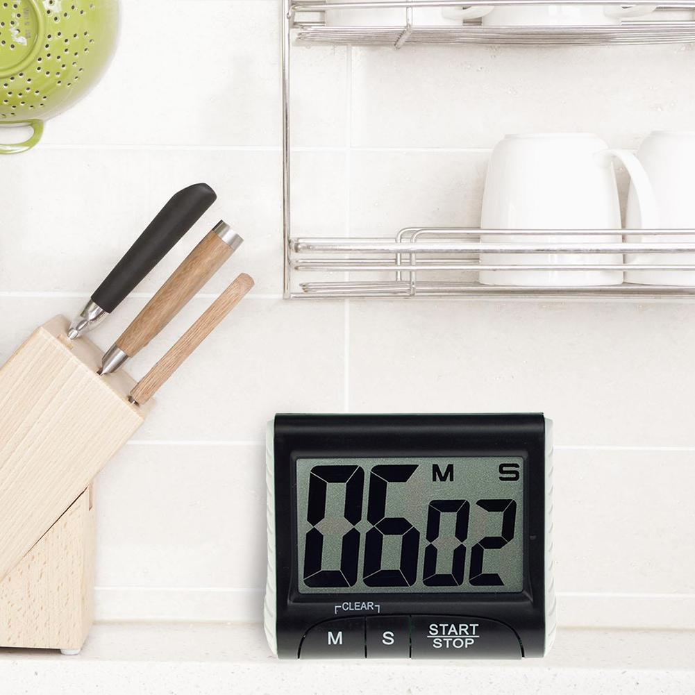 Kitchen LCD Digital Timer Alarm Clock Magnet Cooking Count Up Plastic Saves Space Countdown Alarm