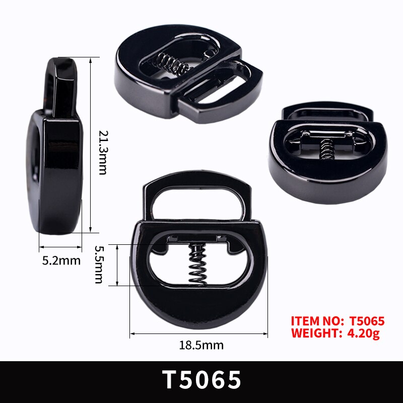 Plastic/Metal Toggle Spring Loaded Cord Locks Drawstring Rope Clip End Round Ball Sliding Fasten Button Lanyard Paracord Stopper: 5 30pcs