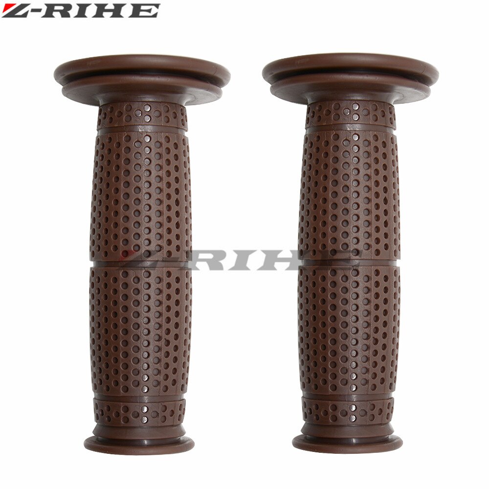 7/8 "22 cm Motorcycle Hand Grips Retro Handvat Rubber Bar Gel Grip voor Triumph Street Scrambler Vespa GTS 300 piaggio Moto Guzzi