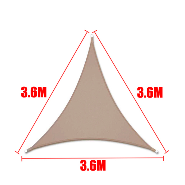 Kaki Alle maten Waterdicht Zonnescherm Zeil Vierkant Rechthoek Driehoek Tuinterras Luifel Zwembad Schaduw Kamp Wandelen Tuin Luifel: Donkergrijs