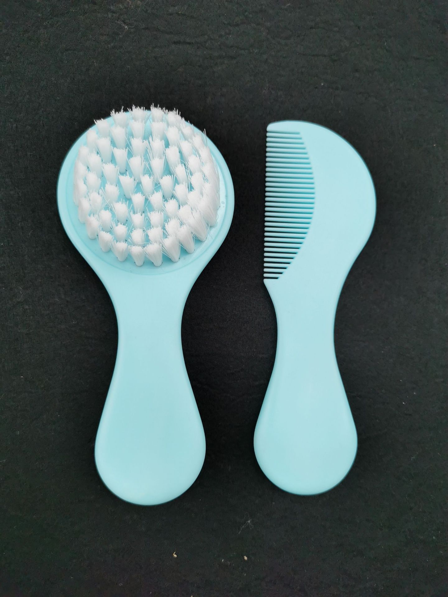 Natuurlijke Zachte Baby Borstel Houten Handvat Borstel Haar Kam Zuigeling Kam Head Massager Haarborstel Baby Care: Blue