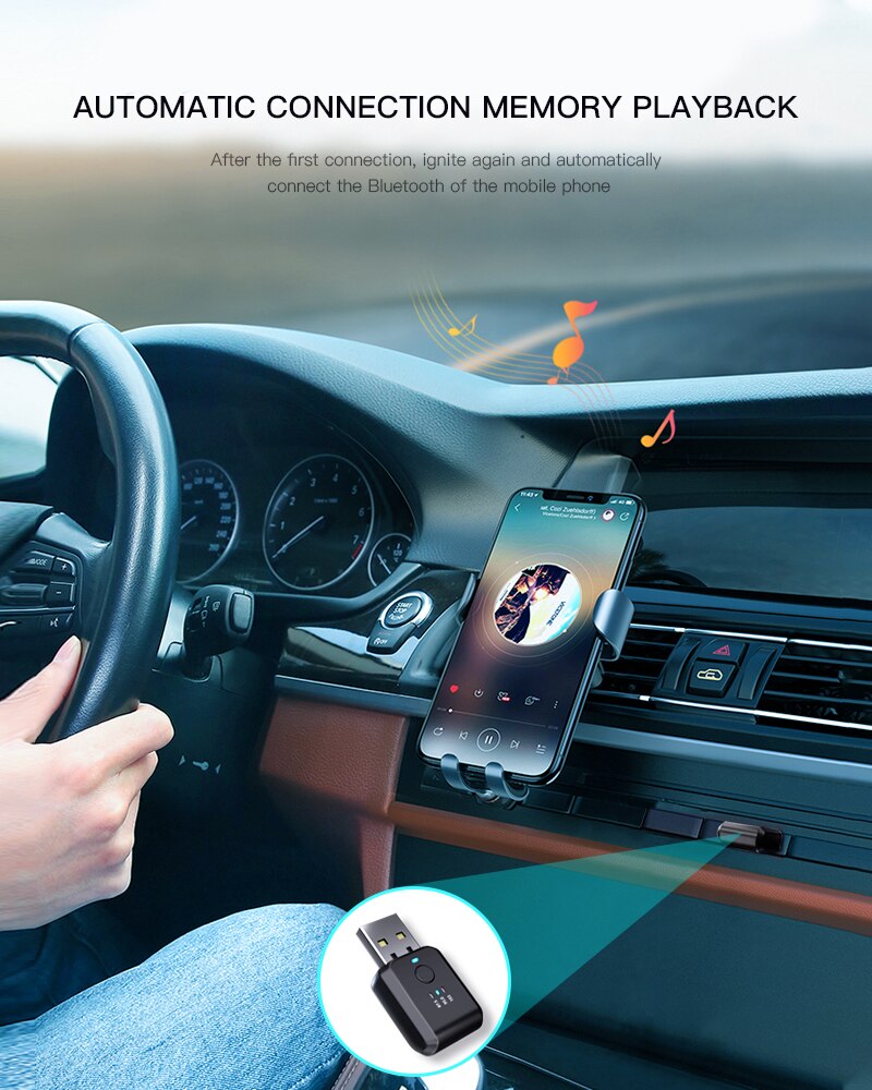Fm Transmitter Car Bluetooth 5.0 Receiver Handsfree Call Mini Usb Power Car Kit Auto Wireless Audio for Car Radio Fm Autoradio