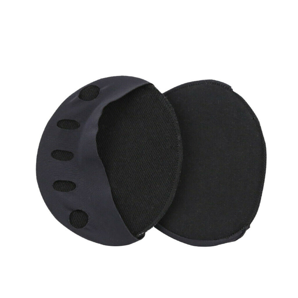 2 Stuks Vijf Tenen Voorvoet Pads Voor Vrouwen Hoge Hakken Half Inlegzolen Eelt Likdoorns Voet Pijn Zorg Absorbeert Schokken Sokken teen Pad Inserts: black
