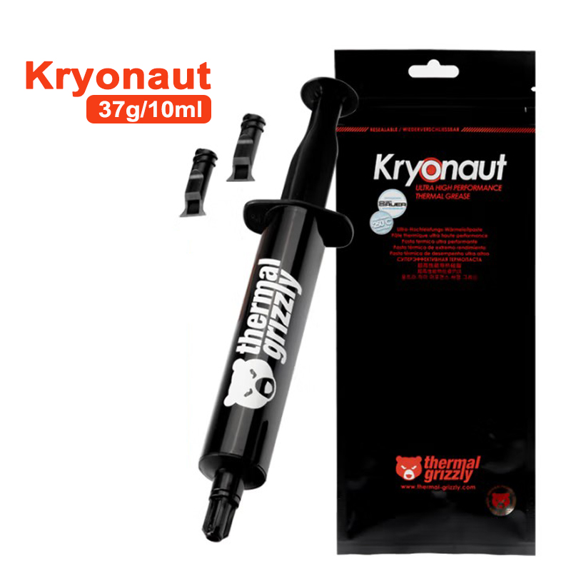 Termisk grizzly kryonaut cpu termisk pasta laptop grafikkort sammensatt kjøling silikonfett 1g/5.5g/11.1g/37g