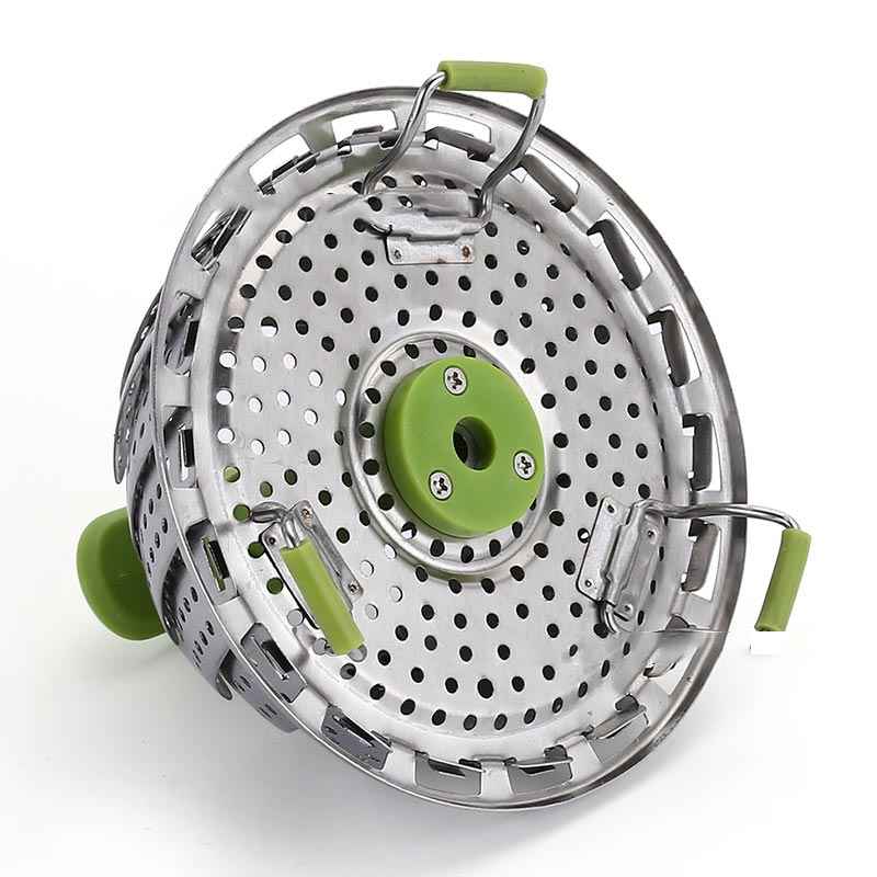 1PC Stainless Steel Folding Retractable Steamer Basket Veggie Pot Steamer with Extendable Handle Steaming Rack Kitchen Supply