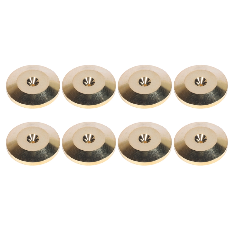 8 stk. 25 x 5mm universelle aluminiumslegering højttalerspikes puder højttaler støddæmper base pude isolering stativ fødder konus base måtter