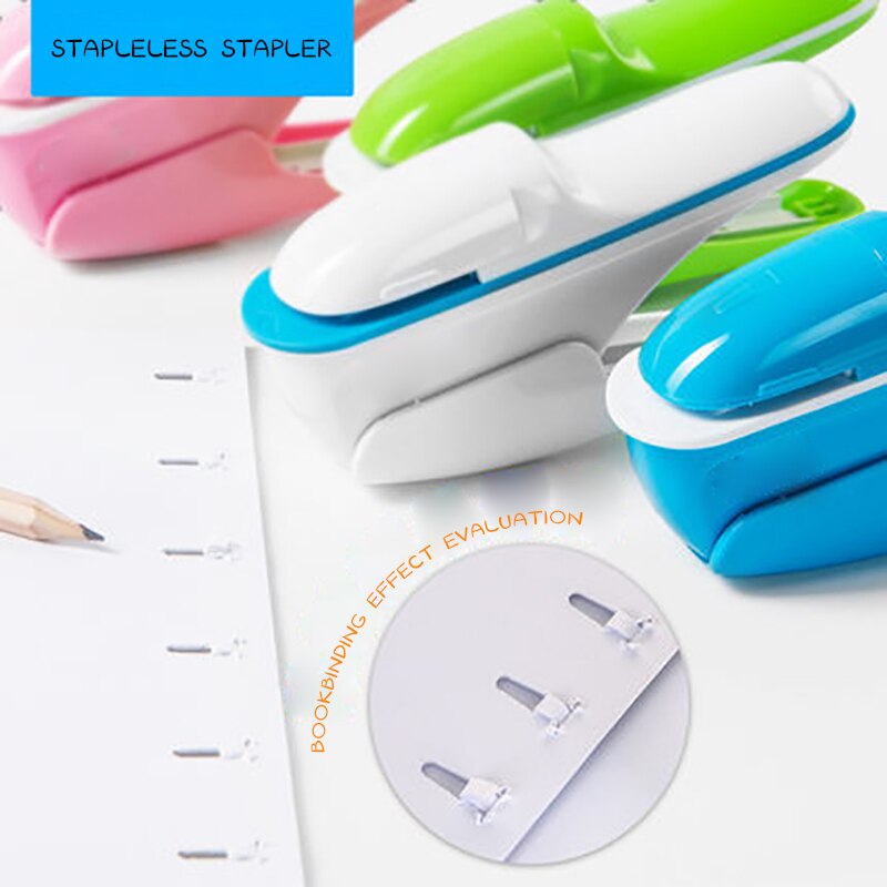 Stapler Needle-Less Stapler Hand-Held Mini Office Supplies For Students Safe And