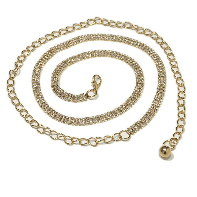 Ceinture en strass pour femmes, de luxe pour femmes, rangée de mariée brillante, cristal brillant, diamant, chaîne de taille, strass
