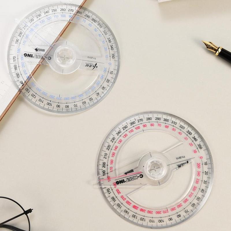 1pcs 360 Degree Measuring Tool Pointer Protractor Craftsman Tekentafel Supplies Painting Tool Office Verstelbaar Stationery C3G2