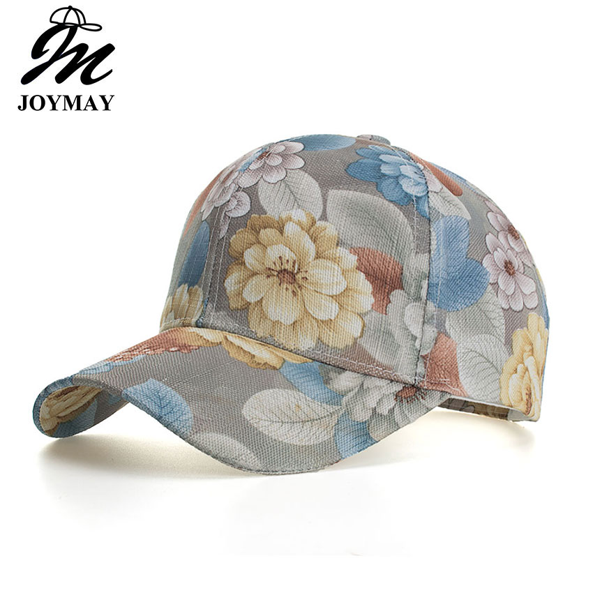 Joymay mesh baseball cap kvinder blomster snapback sommer mesh hatte afslappet justerbare hætter accepteret  b554