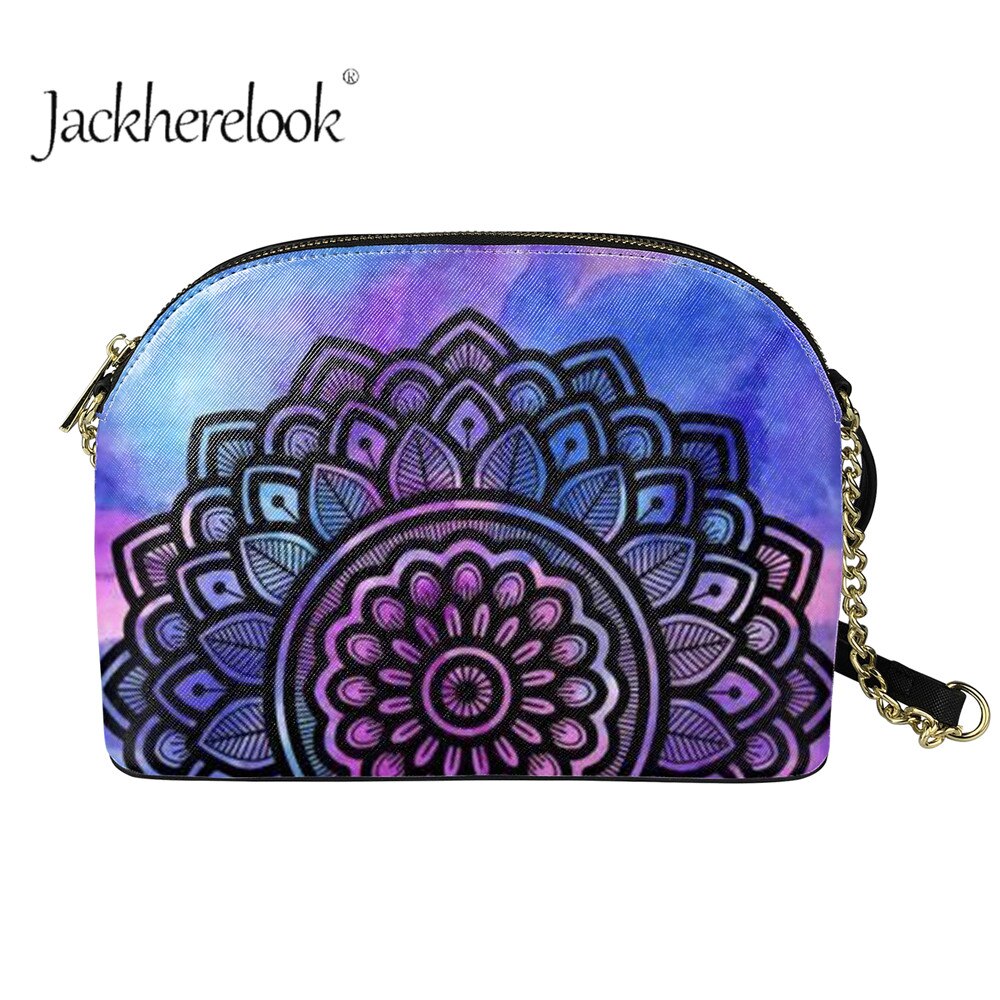 Jackherelook dames boho bloemenpatroon dames rits ketting schoudertas outdoor grote capaciteit bolsas: Hmf 5056 d 49