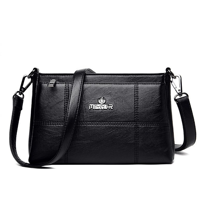 Olsitti alta qualidade pu leathe sacos de ombro para as mulheres 2021 moda feminina cor sólida crossbody saco casual bolsas femininas: Black