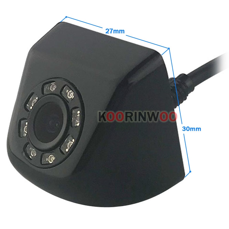 Koorinwoo Voor Sony CCD Dynamische Traject Parkeergelegenheid Camera Auto Achteruitrijcamera 8 IR Lights Reverse Camera Black Metal body