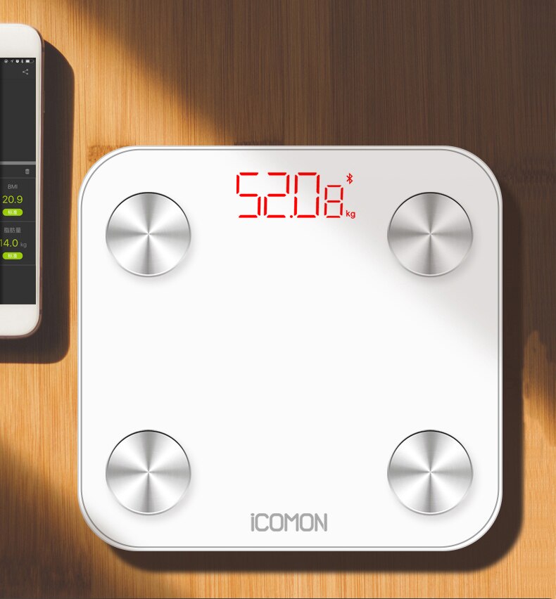 19 de datos de la balanza de peso inteligente báscula de peso para baño piso Digital de grasa corporal, peso Mi escala cuerpo Balance Bluetooth Conne