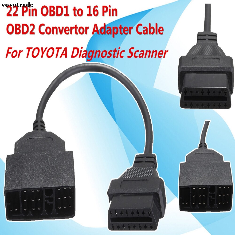 22 Pin OBD1 Naar 16 Pin OBD2 Converter Adapter Kabel Voor Toyota Diagnostische Scanner OBD2 Sluit Kabel