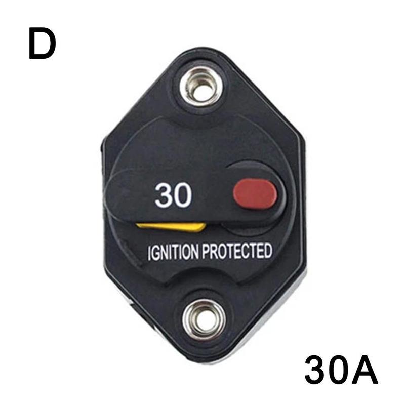 12v-32v 10a/15a/20a/30a/40a/50a Circuit Breaker Reset Fuse Inverter Manual Button With F1665 Y4g1: 30A