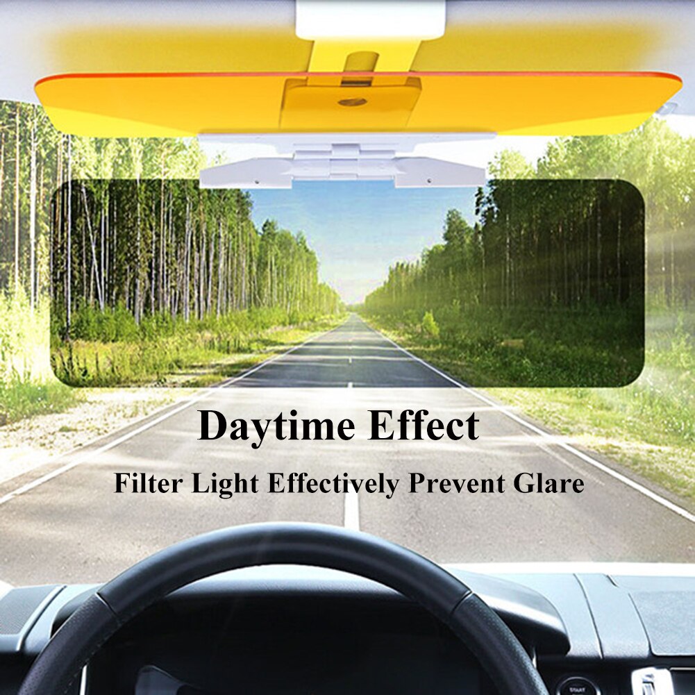 Day Night Anti Glare Auto Car Flip Down Shield Sun Visor Vision Block View UV Fold Flip Dazzling Goggles Driving Mirror