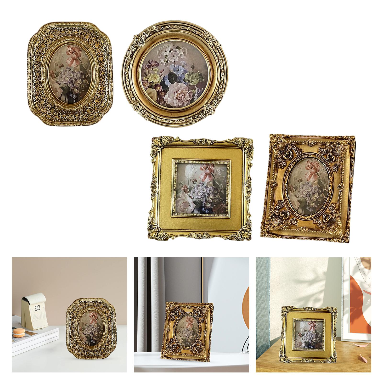 retro-Stil verzierten Bilderrahmen Blumen geprägt Tischplatte Zauberstab montiert Ornament Barock Foto rahmen für Hochzeits flur Neujahr