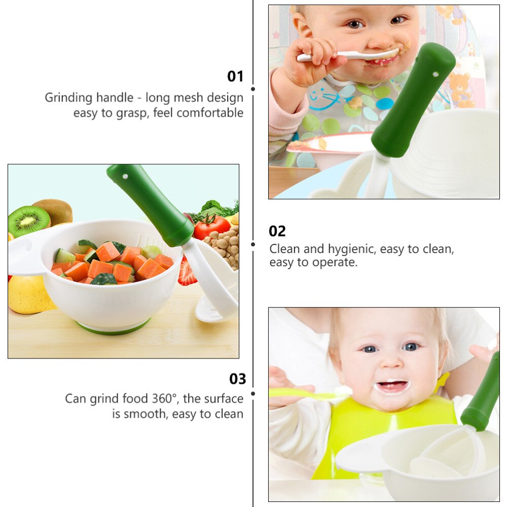 1Set Grinding Bowl Durable Safe Multi-Functional Toddler Training Bowl Food Mill Bowl for Baby Toddlers