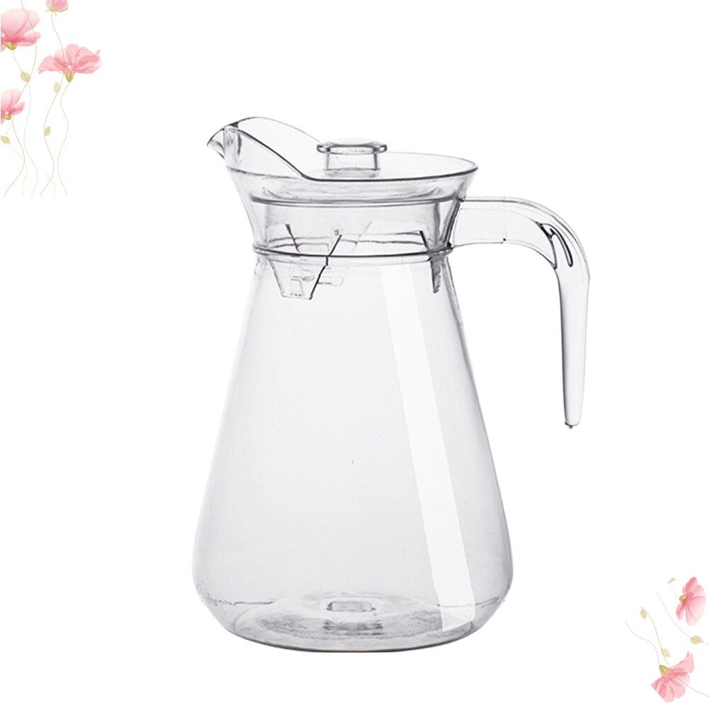 1L/1.5L/2L Acrylic Beverage Storage Container Juice Cold Water Kettle With Handle Clear Jug Pitcher Household